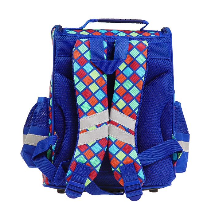 Ранец Стандарт ACTION! Animal Club 32*25*13 мал "Крокодил", синий