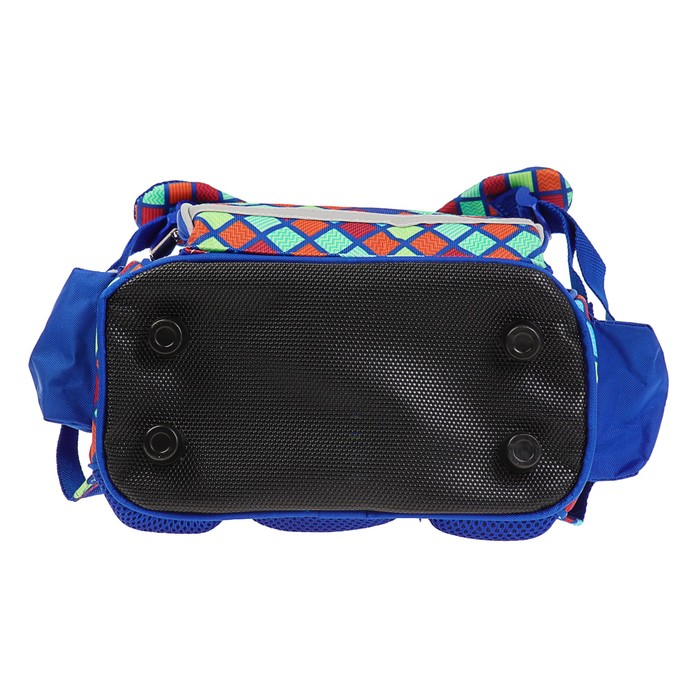 Ранец Стандарт ACTION! Animal Club 32*25*13 мал "Крокодил", синий