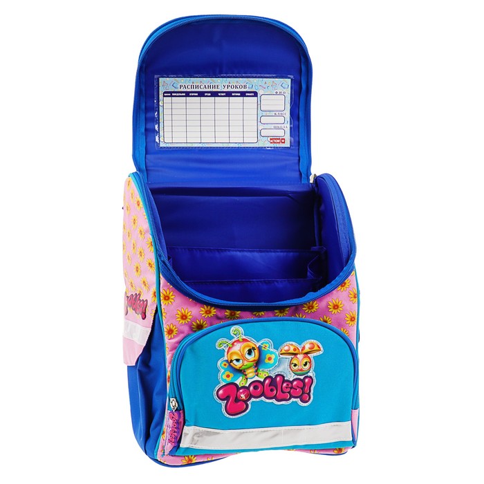 Ранец Стандарт ZOOBLES 33*24*12.7 дев. сине-розовый