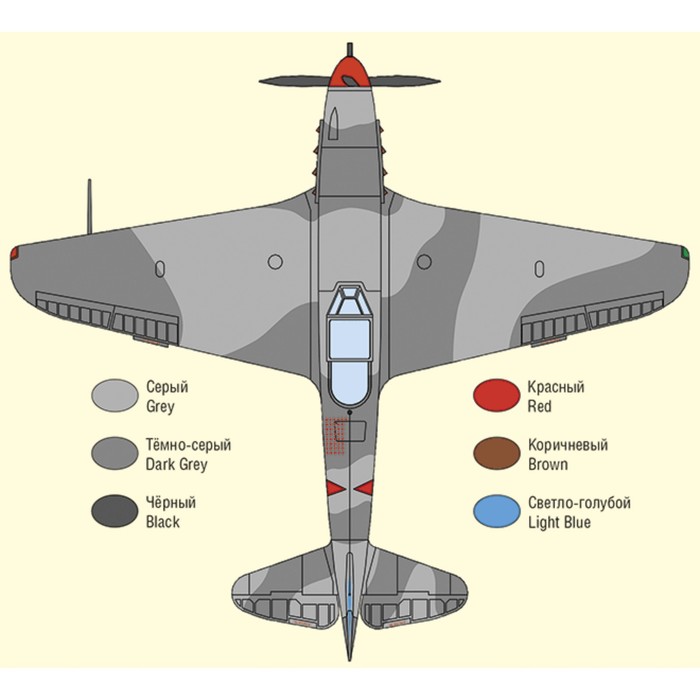 Сборная модель «Истребитель Як-9Т сов. летчика-аса И. Степаненко»