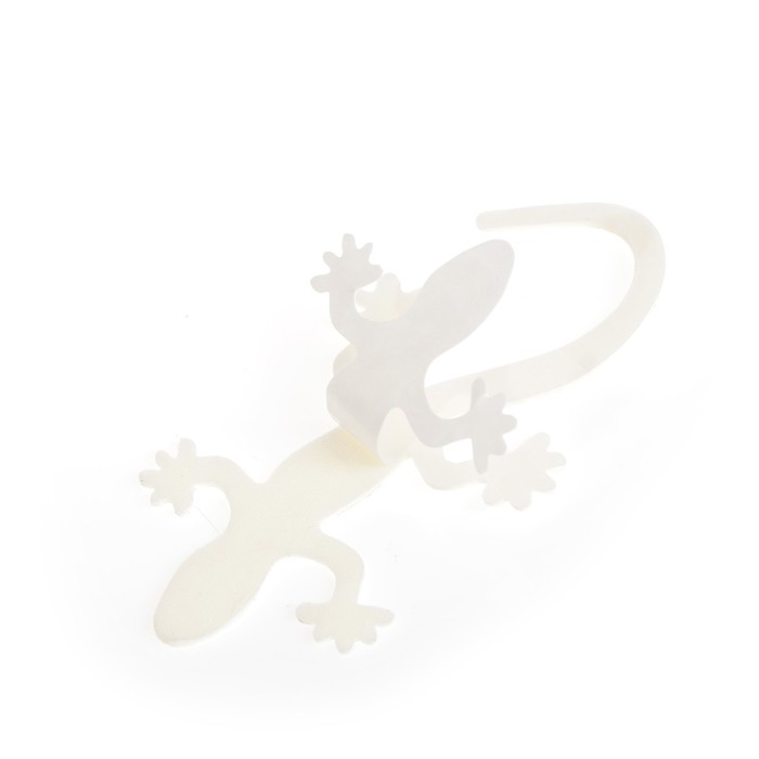 3D наклейка ящерица, металл со стразами, золотой