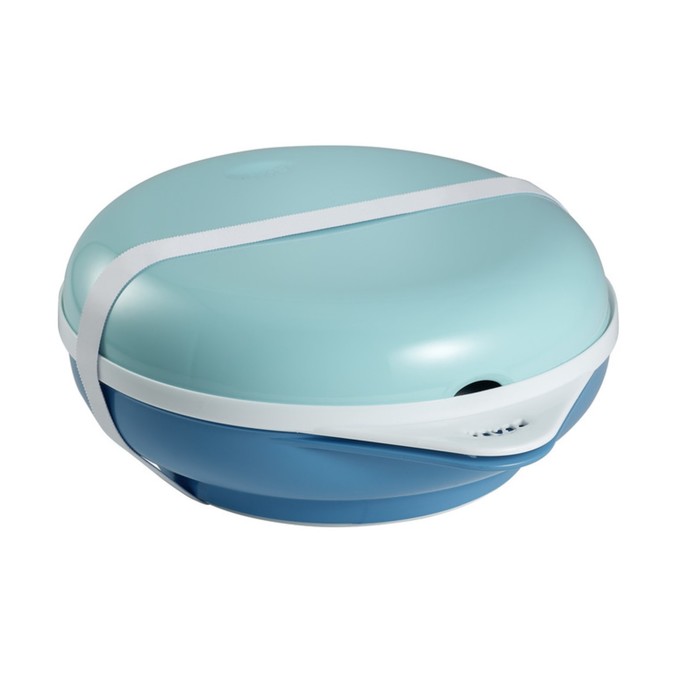 Набор детской посуды: тарелочка детская, крышка, вилка, ложка BENTO BOX ELLIPSE BLUE