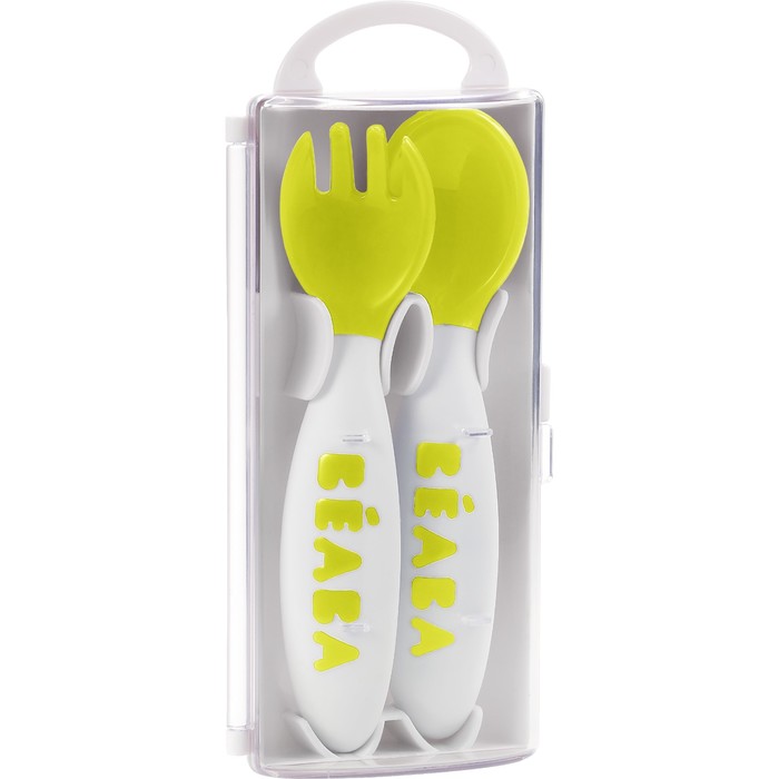 Набор столовых приборов детский: эргономические вилка и ложка SET OF 2 2ND AGE FORK + NEON