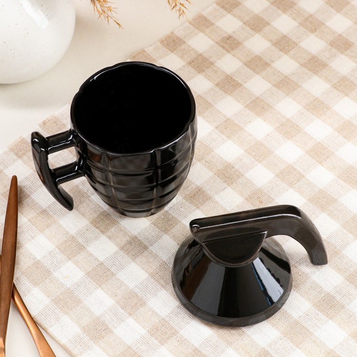 Кружка "Граната" 0,25 л, чёрный, глянец