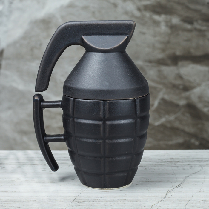 Кружка "Граната", 0,25 л, чёрная, матовая