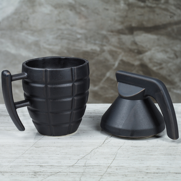 Кружка "Граната", 0,25 л, чёрная, матовая