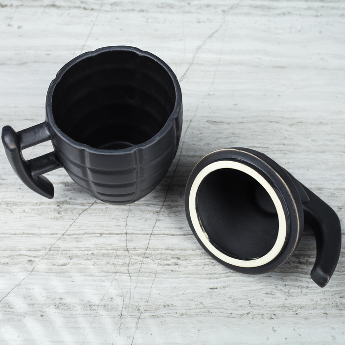 Кружка "Граната", 0,25 л, чёрная, матовая