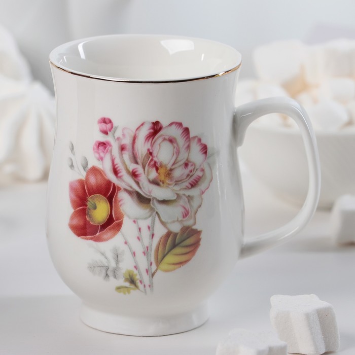 Кружка "Цветущий сад" 10,5х8х10,5 см, рисунок МИКС