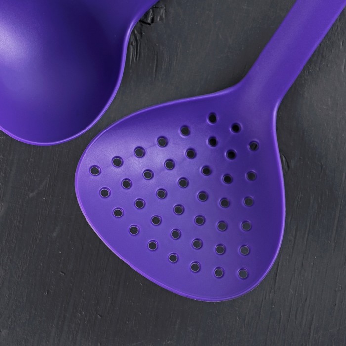 Набор кухонных принадлежностей "Трио" 33 см, цвет фиолетовый