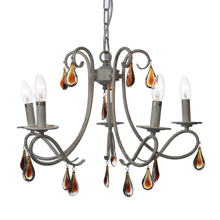 Люстра "Селена" 5x60Вт E14 бежевый