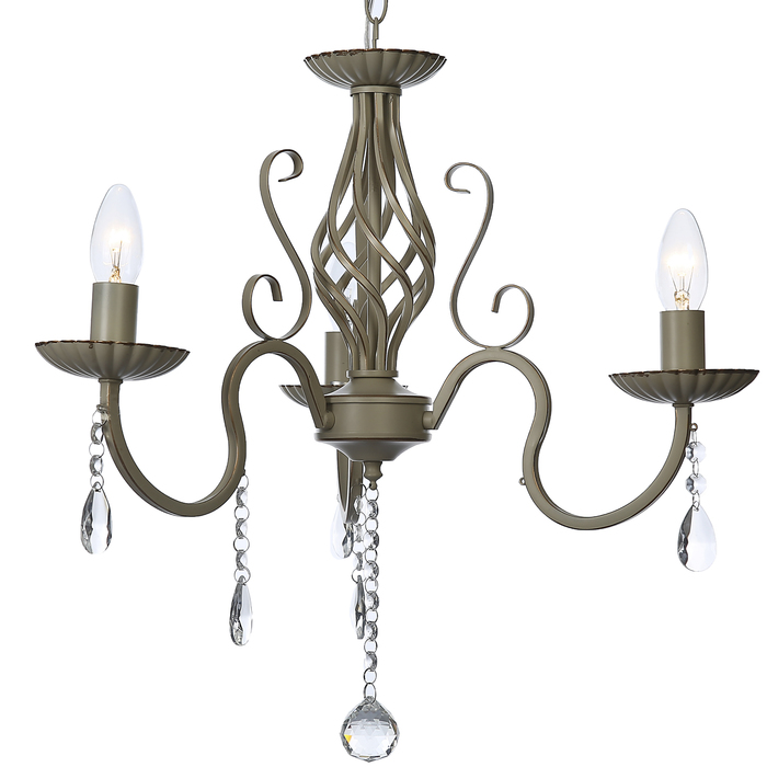 Люстра "Дарьяна" 3x60Вт E27 белый 54x54x71 см.