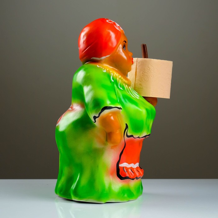 Держатель для бумажных полотенец "Кухарка" тёмная 42см