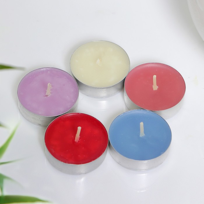 Набор чайных свечей ароматизированных "Ассорти", 5штук, микс