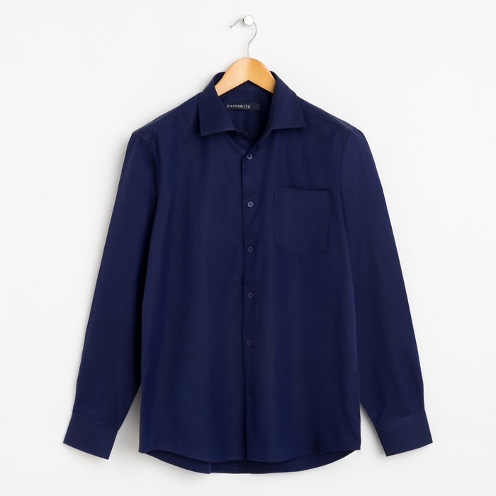 Сорочка классическая мужская  705004_FAV цвет синий, р-р 43