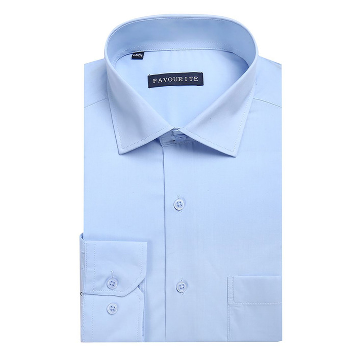 Сорочка классическая мужская  DF0305_FAV цвет голубой, р-р 46-47