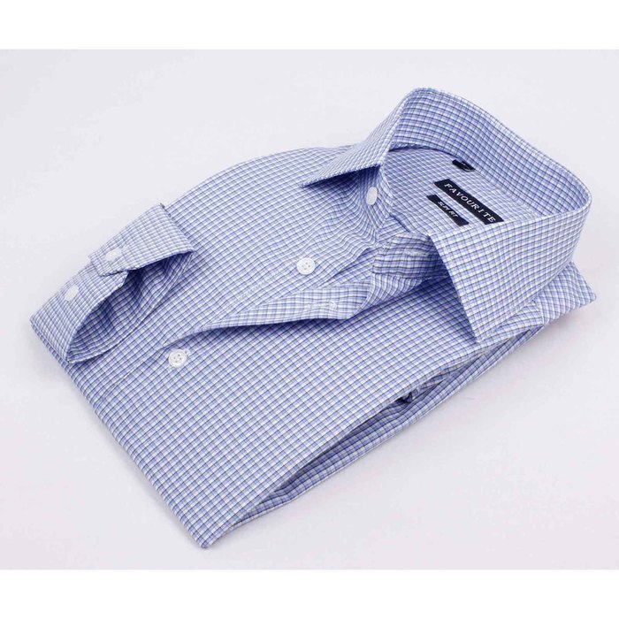 Сорочка приталенная мужская  R503008_FAV цвет голубой, р-р 43