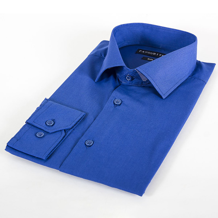 Сорочка приталенная мужская  RDF0402_FAV цвет синий, р-р 41