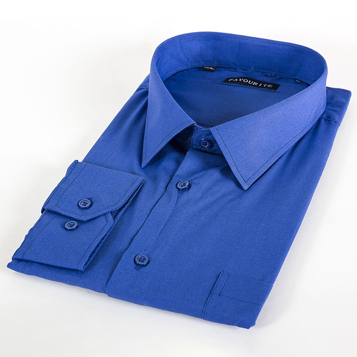 Сорочка классическая мужская  GDF0402_FAV цвет синий, р-р 49