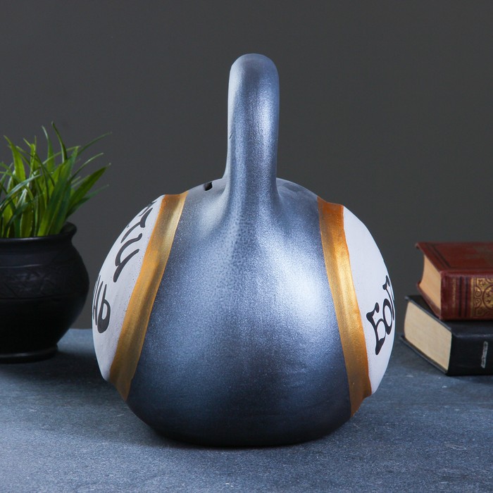 Копилка "Гиря" чёрная 30см