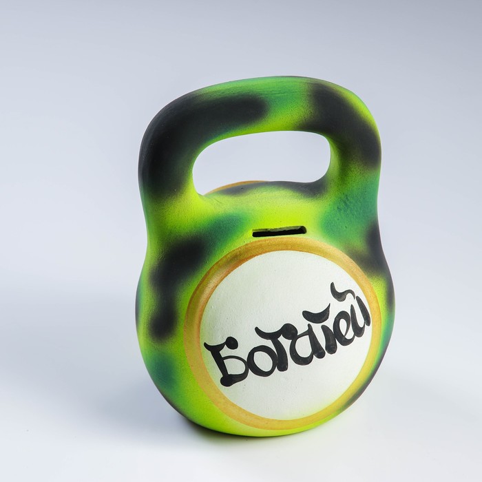 Копилка "Гиря" цветная 23см