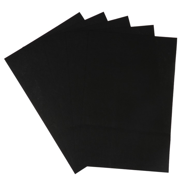 Фетр жёсткий 1 мм 40х60 см 195гр/м2 чёрный 060