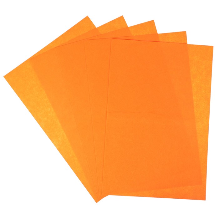 Фетр жёсткий 1 мм 40х60 см 195гр/м2 оранжевый 021