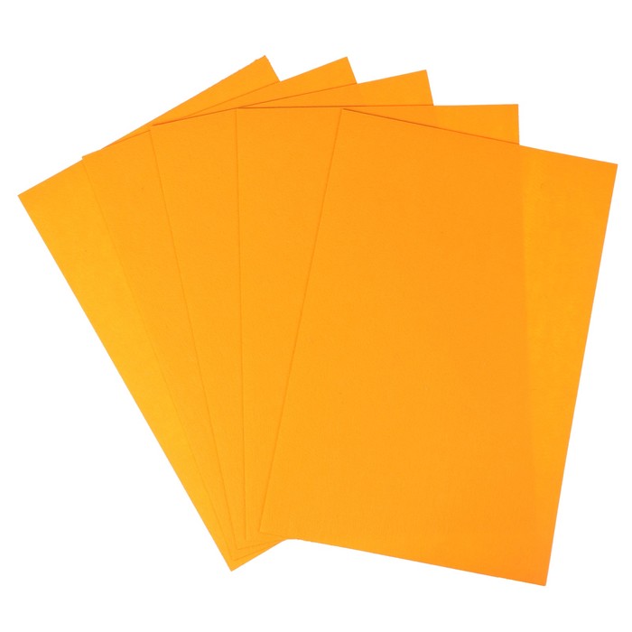 Фетр жёсткий 2 мм 40х60 см 420гр/м2 оранжевый 022