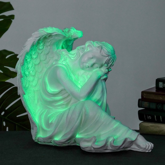 Светящаяся фигура Ангел дева сидя большая 45х35х39см фигура дева с кувшином большая 13х13х39см