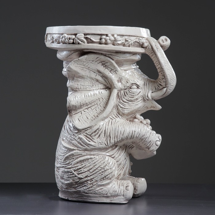 Фигура-подставка "Слон сидя" 35х25х44см, состаренный