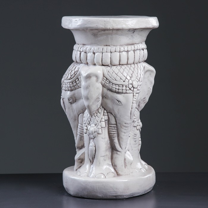 Фигура-подставка "Три слона" 27х27х50см, состаренный