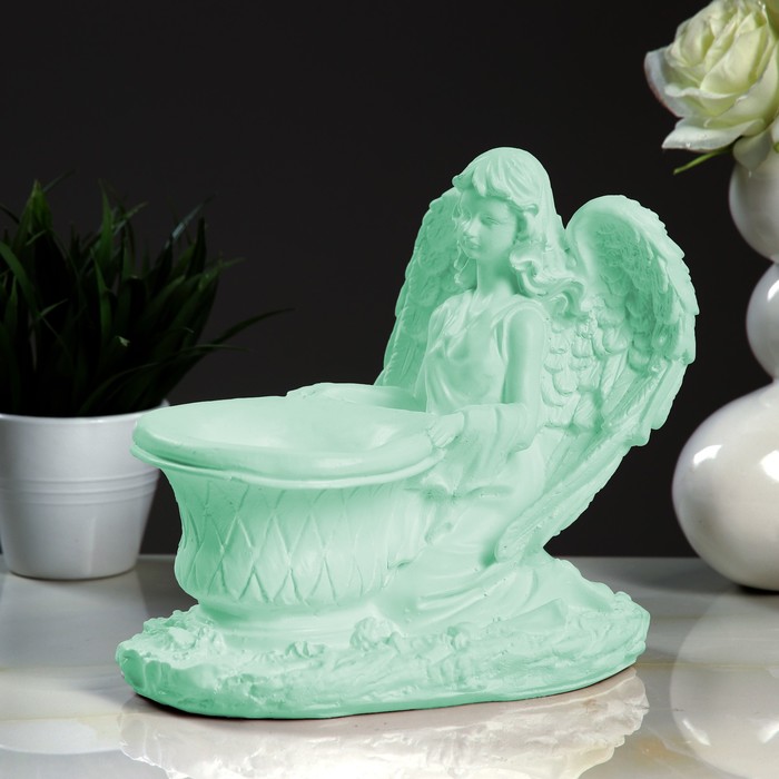 Фигурное кашпо светящееся "Ангел дева малая" 25х17х25см