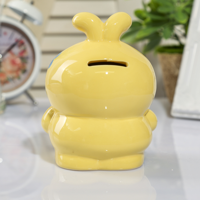 Копилка керамика "Зайка с цветочком" МИКС 12,6х10х9,5 см