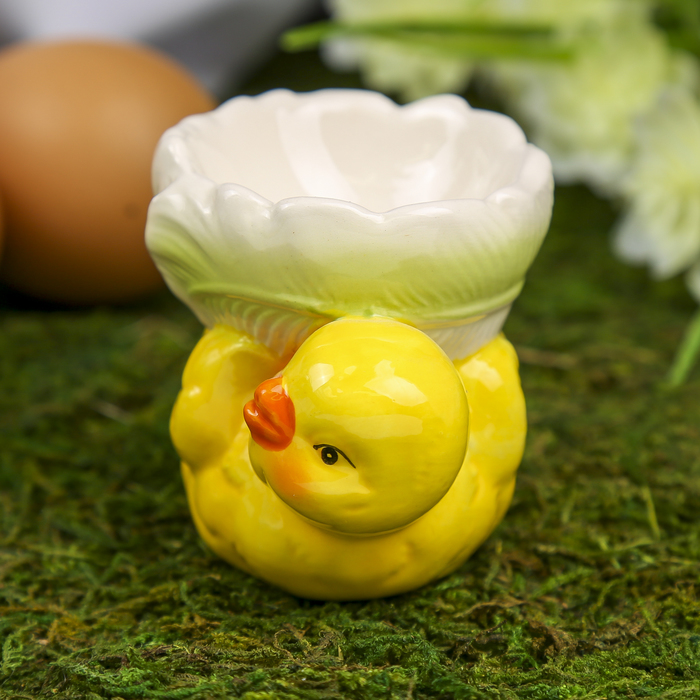 Сувенир керамика подставка под яйцо "Маленький цыплёнок" МИКС 6х9,5х5,3 см