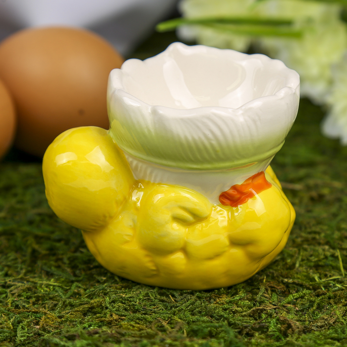 Сувенир керамика подставка под яйцо "Маленький цыплёнок" МИКС 6х9,5х5,3 см
