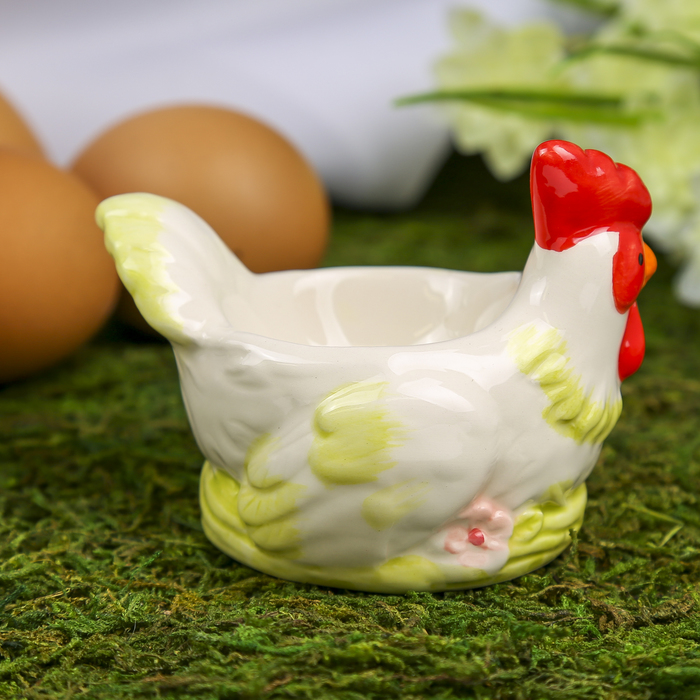Сувенир керамика подставка под яйцо "Курочка Ряба" МИКС 7,2х9,2х7 см