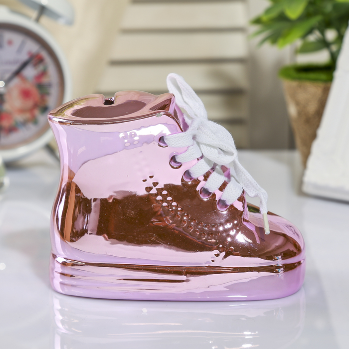 Копилка керамика "Ботинок" МИКС 9,5х12,5х6,5 см