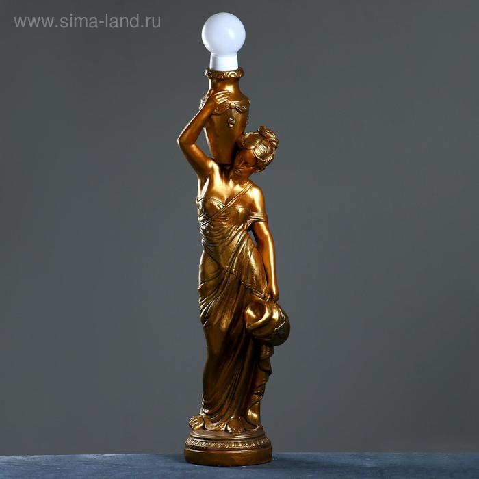 фото Лампа интерьерная "девушка с кувшином" бронза 145см хорошие сувениры