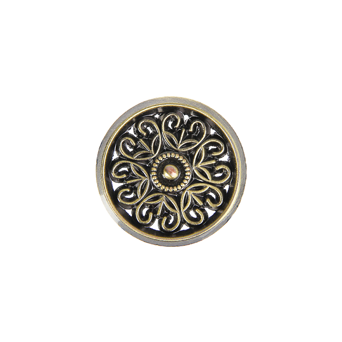 Ручка кнопка ТУНДРА РК026АВ, цвет бронза