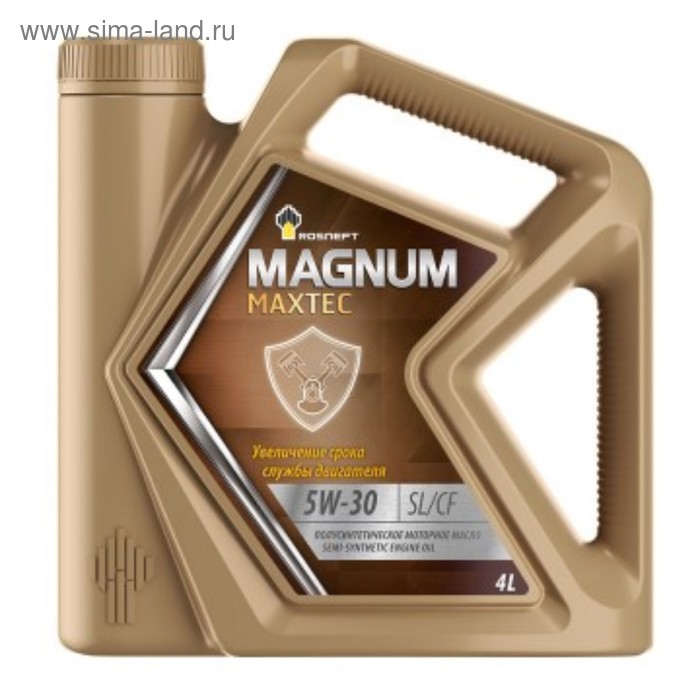 Масло моторное Rosneft Magnum Maxtec 5W-30, 4 л п/синт моторное масло rosneft magnum ultratec 5w 40 1 л синт