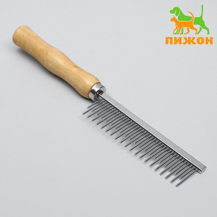 

Расчёска-разнозуб Wood с деревянной ручкой, 20 х 3 см