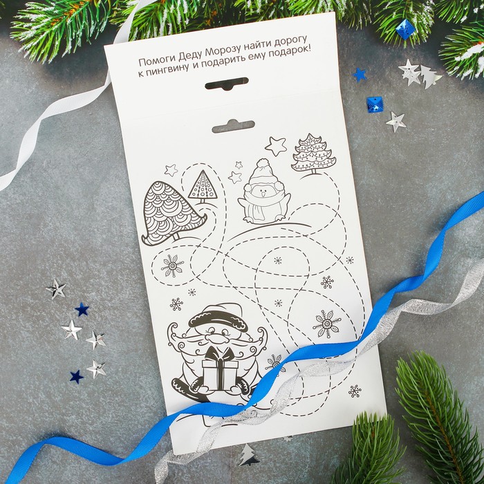 Набор для создания подвесок из лент "Дед Мороз, елочка, венок", 3 в 1