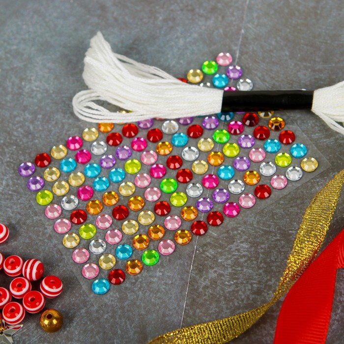 Набор для создания подвесок из лент "Снежинка, елочка, Дед Мороз", 3 в 1