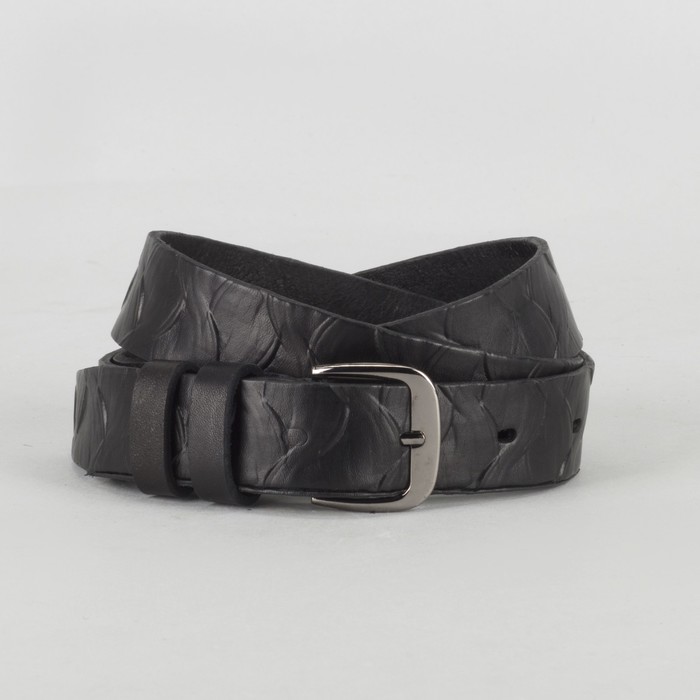 Ремень мужской, пряжка тёмный металл, цвет чёрный