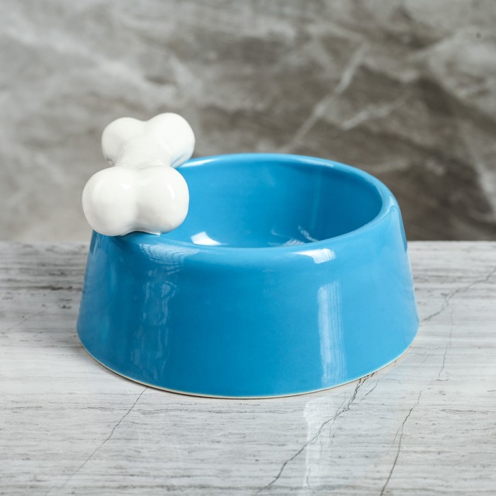 Миска "Косточки" 0,3 л голубой