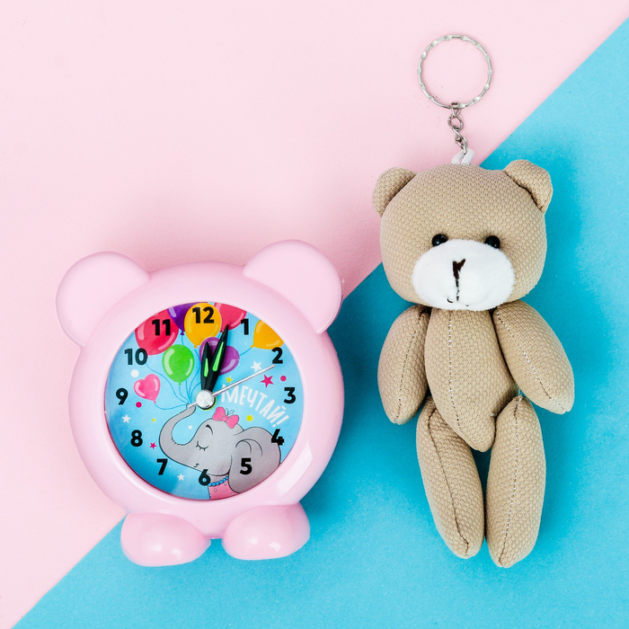 Набор будильник, мягкая игрушка "Мечтай"