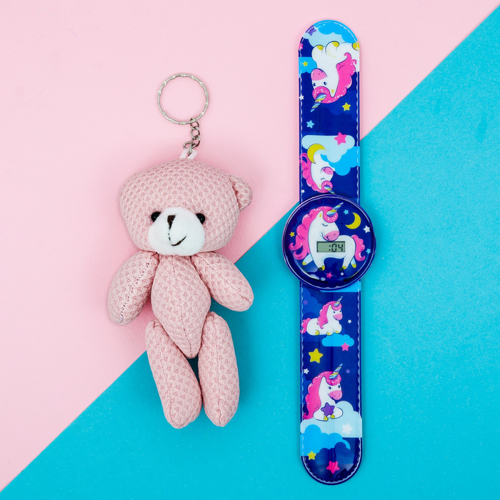 Набор часы наручные, игрушка "Единорог"