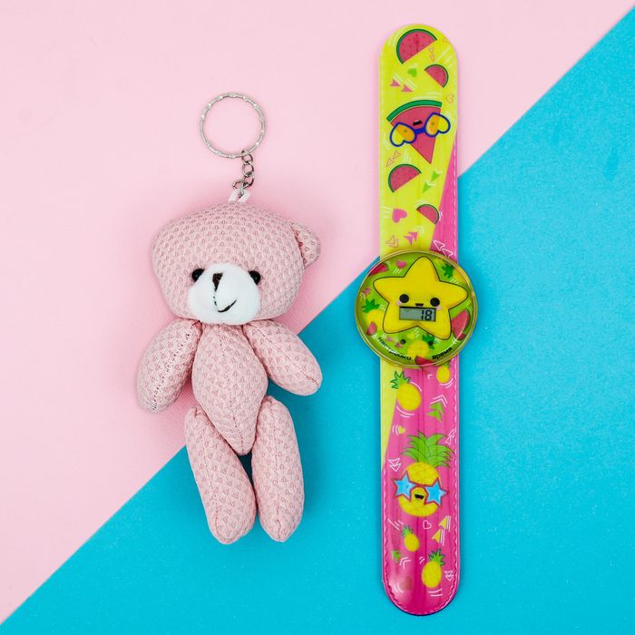 Набор часы наручные, игрушка "Фрукты"