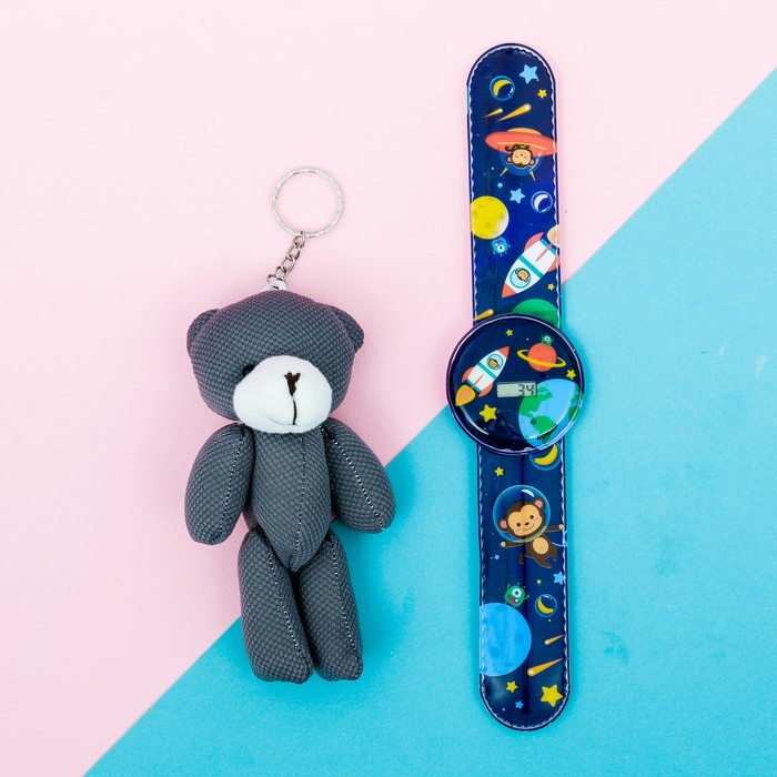 Набор часы наручные, игрушка "Космос"