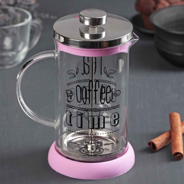 Френч-пресс 600 мл "Келли", цвет розовый