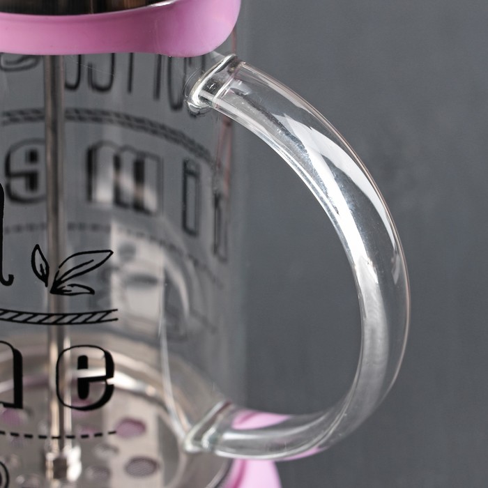 Френч-пресс 600 мл "Келли", цвет розовый